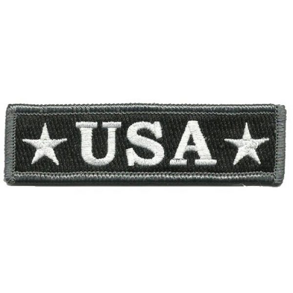 Gadsden and Culpeper Airsoft Morale Patch 1 U.S.A. Tactical Morale Patch - Black & White