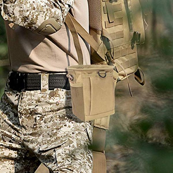 Hupan Tactical Pouch 7 Hupan Tactical Molle Drawstring Magazine Dump Pouch Ammo Pouch, Adjustable Military Utility Belt Fanny Hip Holster Bag