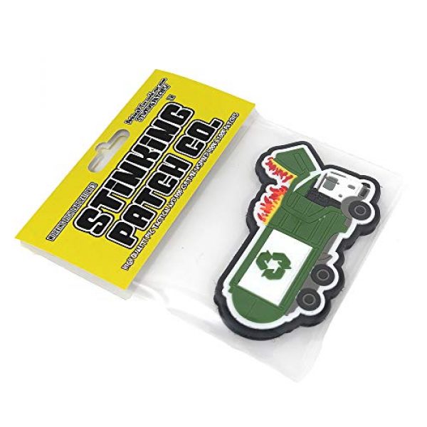 Stinking Patch Co. Airsoft Morale Patch 6 Garbage Truck Dumpster Fire Morale Patch | Recycle | PVC Rubber Tactical Patch | Funny Morale Patch