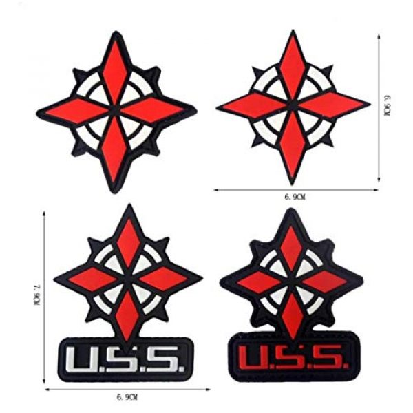 Tactical PVC Patch Airsoft Morale Patch 1 Resident Evil Operation USS Umbrella Security Service PVC Military Tactical Morale Patch Badges Emblem Applique Hook Patches for Clothes Backpack Accessories