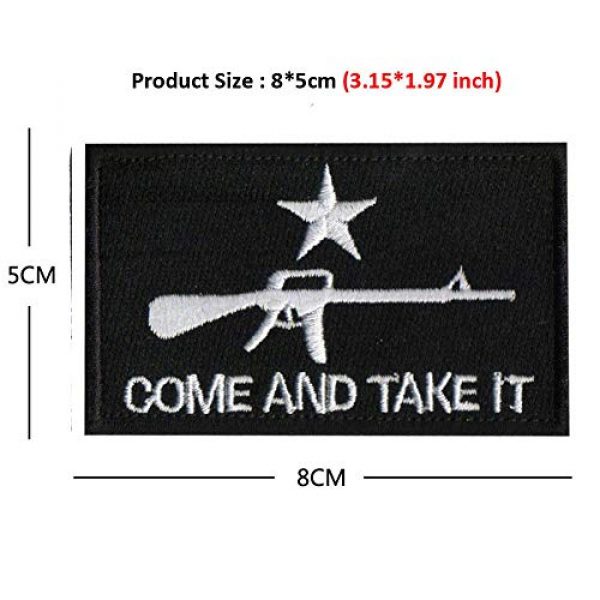 SOUTHYU Airsoft Morale Patch 2 SOUTHYU 2 Pack Come and TAKE IT Tactical Morale Patches Embroidered Texas Revolution Flag Hook & Loop Patch Military Emblem Badg