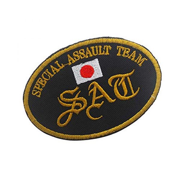 Embroidery Patch Airsoft Morale Patch 2 Japan Special Assault Team (SAT) Military Hook Loop Tactics Morale Embroidered Patch