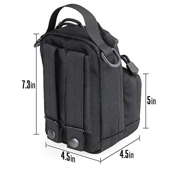 LIVANS Tactical Pouch 5 LIVANS Tactical Essential Pouch, EDC Tool Pouches Daily Carry EMT Organizer Admin Waist Bag Utility Pack Tool Holder with Shoulder STRP