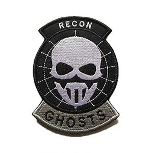 Embroidery Patch Airsoft Morale Patch 1 US Recon Ghosts Military Hook Loop Tactics Morale Embroidered Patch (color3)