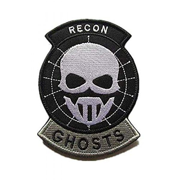 Embroidery Patch Airsoft Morale Patch 1 US Recon Ghosts Military Hook Loop Tactics Morale Embroidered Patch (color3)