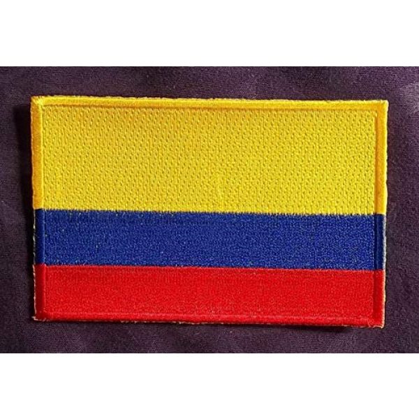 USA Team Airsoft Morale Patch 1 Colombia Flag Patch Colombian Flag Bogot Pathces Sew Iron on Embroidered Applique 3.25 in