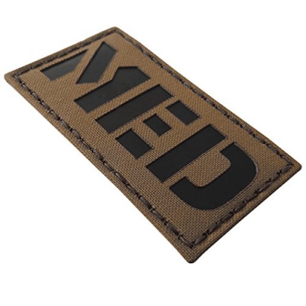 Tactical Freaky Airsoft Morale Patch 2 Coyote Brown Tan Infrared MED Medical EMS 3.5x2 Tactical Morale Hook-and-Loop Patch