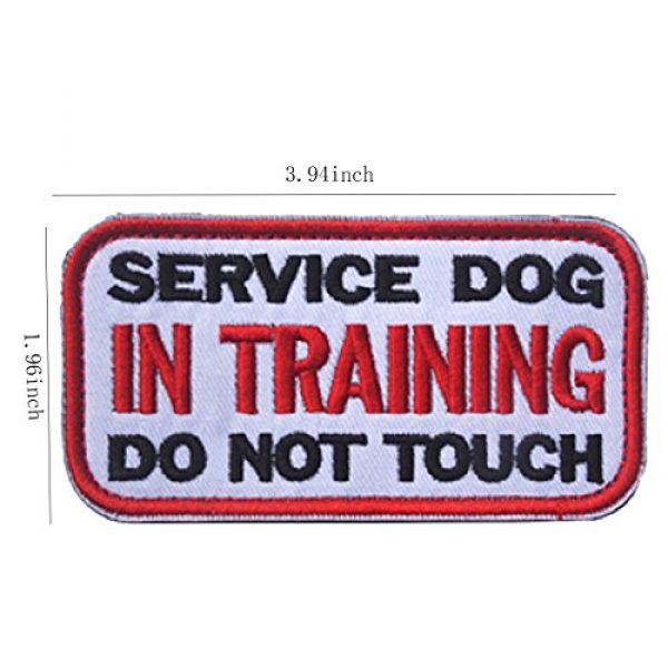 ODSP Airsoft Morale Patch 2 3.94 x 1.96 Inch Service Dog in Training Do Not Touch Dog Patches Tactical Military Morale Badge Emblem Embroidered Fastener Hook & Loop Patches Appliques for Harnesses Vests