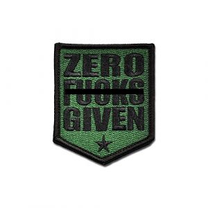 BASTION Airsoft Morale Patch 1 BASTION Morale Patches (Zero Fxxxs, ODG) | 3D Embroidered Patches with Hook & Loop Fastener Backing | Well-Made Clean Stitching | Military Patches Ideal for Tactical Bag, Hats & Vest