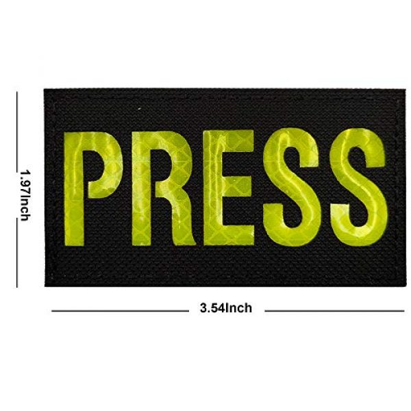 APBVIHL Airsoft Morale Patch 2 IR Infrared Reflective Press Patches, Emblem Tactical Military Morale Reflection Press Hook and Loop Fastener Backing Decorative Appliques Armband Badges Sticker for Clothes, Jacket, Backpack