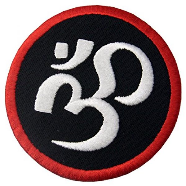 EmbTao Airsoft Morale Patch 3 Buddhist Symbol Inner Peace Patch Embroidered Morale Applique Iron On Sew On Emblem
