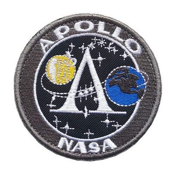 Tactical Embroidery Patch Airsoft Morale Patch 1 Apollo Program NASA Edition Tactical Embroidery Patch Hook & Loop Morale Patch Military Patch for Clothing Accessory Backpack Armband