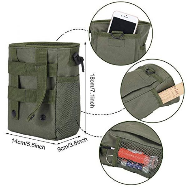 Boao Tactical Pouch 7 2 Pieces Molle Pouches Tactical Molle Dump Pouch Drawstring Magazine Dump Pouch Utility Waist Bag for Outdoor Supplies