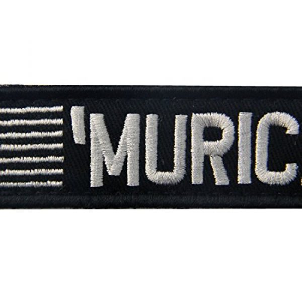 Rocking Planet Airsoft Morale Patch 2 Murica USA Flag Patch Embroidered Tactical Applique Army Morale Hook & Loop Emblem