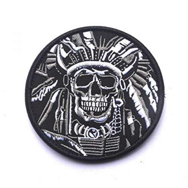 WZT Airsoft Morale Patch 1 WZT Death Skull War Chief Indian Usa Army Morale Military Tactical Swat Patch