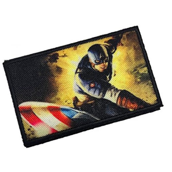 Fine Print Patch Airsoft Morale Patch 2 WWII Captain America with a BAR Morale Patch Tactical