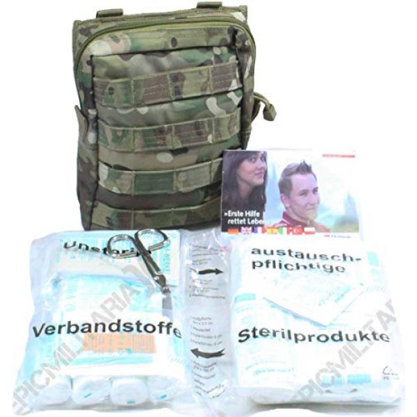 Mil-Tec Tactical Pouch 1 Mil-Tec by Sturm 43-Piece First Aid Set, Multitarn Camo, 16025549
