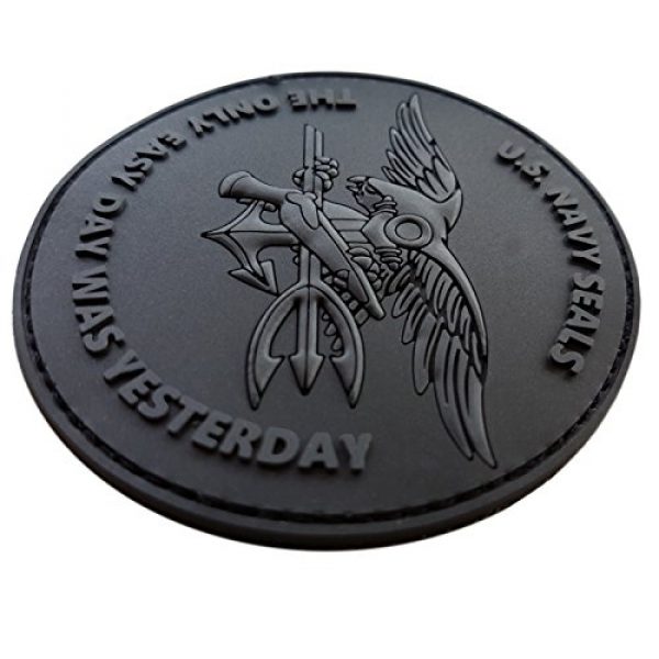 LEGEEON Airsoft Morale Patch 2 LEGEEON All Black ACU US Navy Seals The Only Easy Day was Yesterday DEVGRU Subdued Morale PVC Fastener Patch