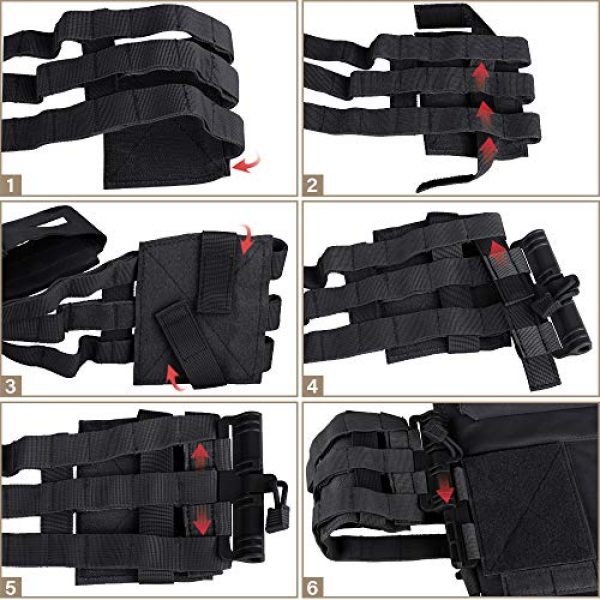 LIVANS Tactical Pouch 6 LIVANS Quick Release Buckle Set for Plate Carrier, Molle Side Belt Cummerbund Fast Fit Buckle Set Single Point Quick Release Assembly