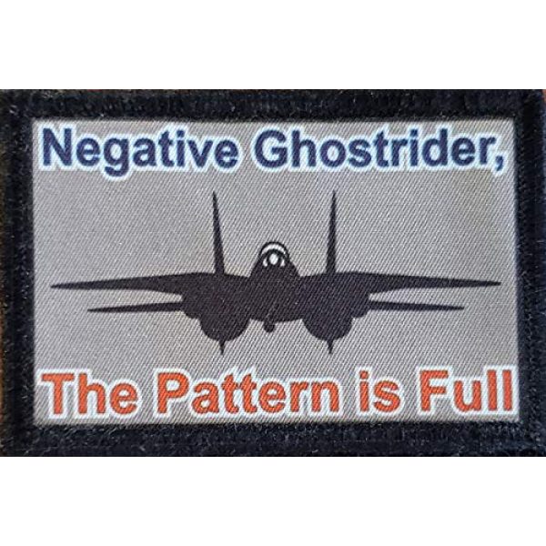RedheadedTshirts Airsoft Morale Patch 1 Negative Ghostrider Top Gun Morale Tactical Patch. Maverick Patch by Redheadedtshirts Made in The USA