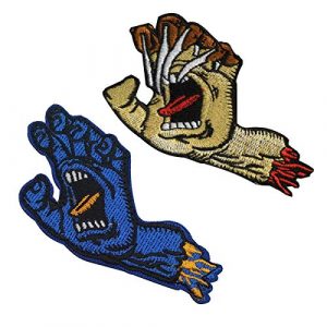 ODSP Airsoft Morale Patch 1 Santa Cruz Screaming Hand Skateboard Custom Personalized Embroidered Morale Patches with Hook and Loop Fastener Backing for Uniform,Work Shirt,Hat 3.35 x 2.17 Inch