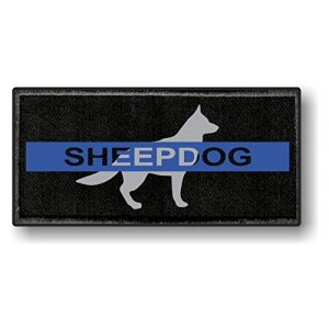 MOLLE PANEL ACCESSORIES Airsoft Morale Patch 1 MOLLE PANEL ACCESSORIES Sheepdog Morale Patch - Thin Blue Line - Black Twill with Hook Backing