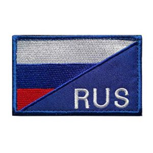 Tactical Embroidery Patch Airsoft Morale Patch 1 Russia Flag Tactical Embroidery Patch Hook & Loop Morale Patch Military Patch for Clothing Accessory Backpack Armband