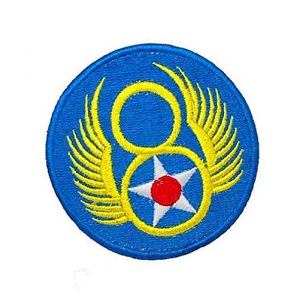 Embroidery Patch Airsoft Morale Patch 2 WW2 US Army 8th Air Force Military Hook Loop Tactics Morale Embroidered Patch