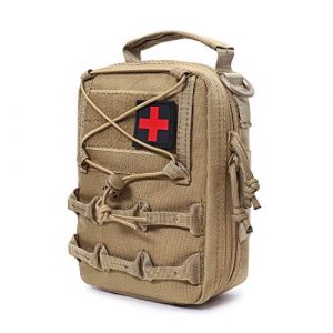 LIVANS Tactical Pouch 1 LIVANS Tactical Molle EMT Pouch, First Aid IFAK MOLLE Pouch Medical Utility Bag Medical Trauma Bag Emergency Pouches for Travel, Car, Camping Include Red-Cross Patch