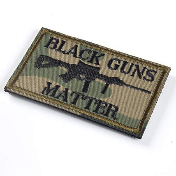 J.CARP Airsoft Morale Patch 3 Black Guns Matter - 2x3 Decorative Morale Patch (Multicam with Spice), Green