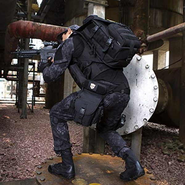 Protector Plus Tactical Pouch 2 Protector Plus Tactical Drop Leg Bag Military Tool Gear Fanny Thigh Pack Utility Airsoft Motorcycle Cycling Waist Gear Pouch (Patch Included)