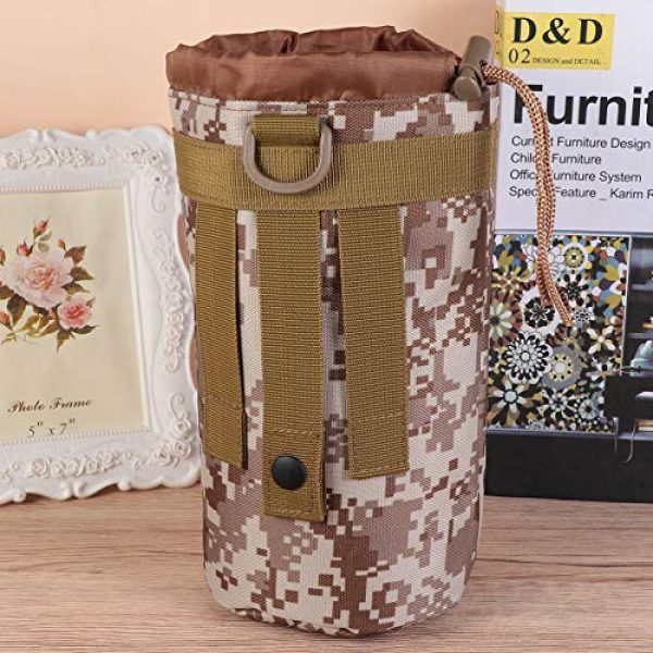 BESPORTBLE Tactical Pouch 6 BESPORTBLE Molle Water Bottle Bag Military Kettle Holder Hydration Carrier Crossbody Pouch Pocket for Camping Climbing Cycling Hiking Travelling Black