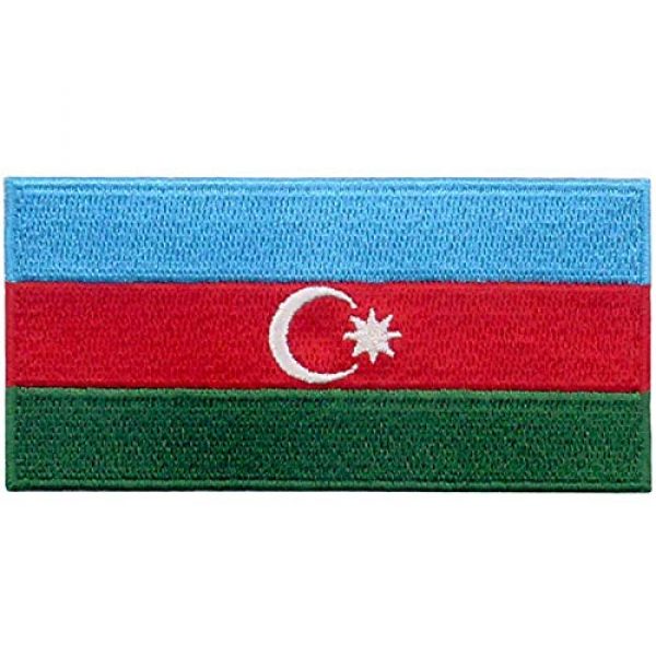 EmbTao Airsoft Morale Patch 1 EmbTao Azerbaijan Flag Patch Embroidered National Morale Applique Iron On Sew On Azerbaijani Emblem