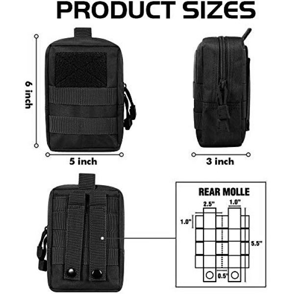 Gogoku Tactical Pouch 7 Gogoku Car Backseat Organizer Tactical Molle Panel Seat Back Protector Cover with Molle Pouch