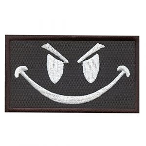 LEGEEON Airsoft Morale Patch 1 LEGEEON Smiley Evil Angry Morale Military Milspec Tactical ISAF SWAT Touch Fastener Patch