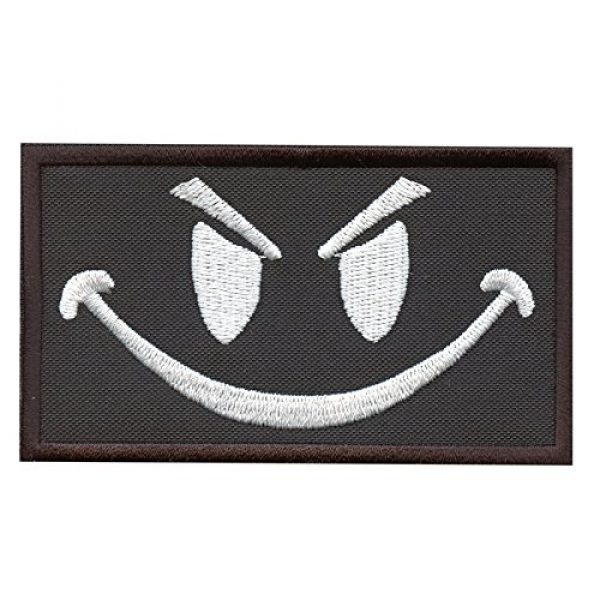 LEGEEON Airsoft Morale Patch 1 LEGEEON Smiley Evil Angry Morale Military Milspec Tactical ISAF SWAT Touch Fastener Patch