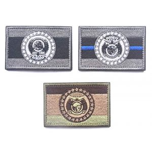 Tactical Embroidery Patch Airsoft Morale Patch 1 State Flag of Missouri Embroidery Patch Military Tactical Morale Patch Badges Emblem Applique Hook Patches for Clothes Backpack Accessories