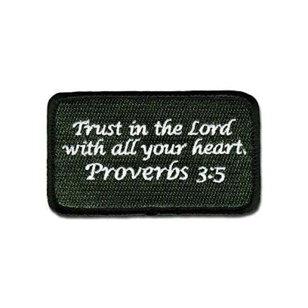 BASTION Airsoft Morale Patch 1 BASTION Morale Patches (Proverbs 3:5, ODG) | 3D Embroidered Patches with Hook & Loop Fastener Backing | Well-Made Clean Stitching | Christian Patches Ideal for Tactical Bag, Hats & Vest
