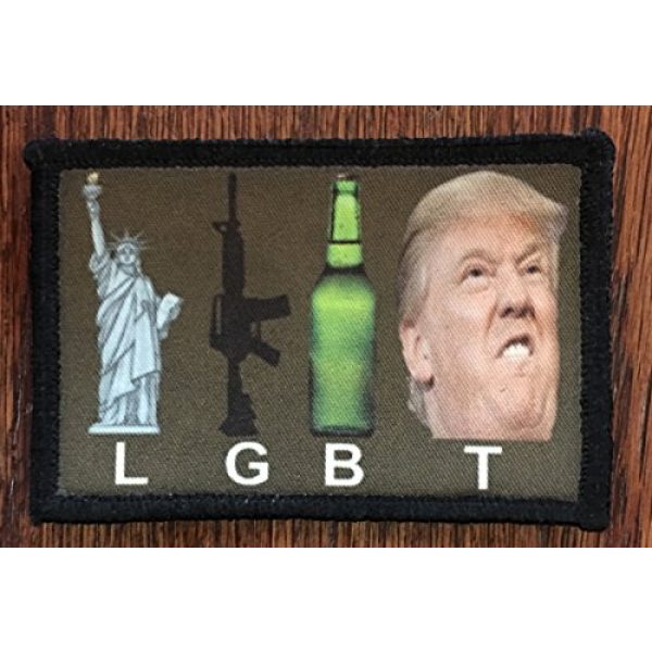 RedheadedTshirts Airsoft Morale Patch 2 Trump LGBT Morale Patch. Perfect for Your Tactical Military Army Gear, Backpack, Operator Baseball Cap, Plate Carrier or Vest. 2x3" Hook and Loop Patch. Made in The USA