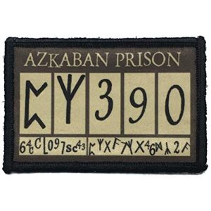 RedheadedTshirts Airsoft Morale Patch 1 Harry Potter Azkaban Prison Badge Morale Patch 2x3" Hook and Loop Made in The USA