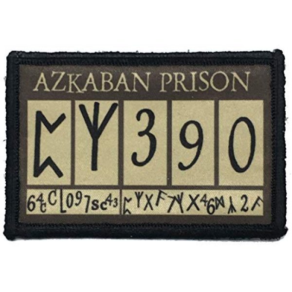 RedheadedTshirts Airsoft Morale Patch 1 Harry Potter Azkaban Prison Badge Morale Patch 2x3" Hook and Loop Made in The USA