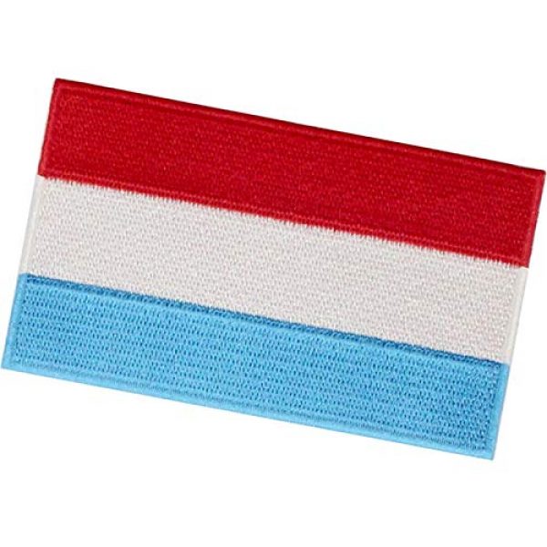 EmbTao Airsoft Morale Patch 4 EmbTao Luxembourg Flag Patch Embroidered National Morale Applique Iron On Sew On Luxembourgish Emblem