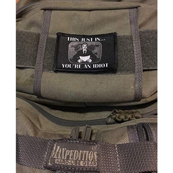 RedheadedTshirts Airsoft Morale Patch 2 This Just in, You're and Idiot Tactical Military Morale Patch Funny 2x3"