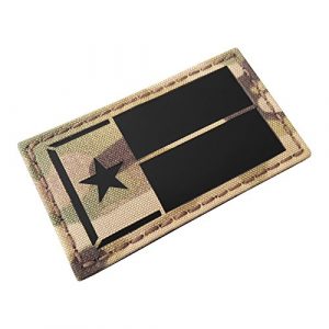 Tactical Freaky Airsoft Morale Patch 1 Multicam Infrared IR Texas Lone Star Flag 3.5x2 IFF Tactical Morale Fastener Patch