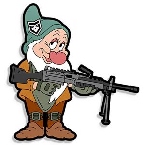 PatchOps Airsoft Morale Patch 1 PatchOps Parody Dwarf Squad Bashful PVC Tactical Morale Patch
