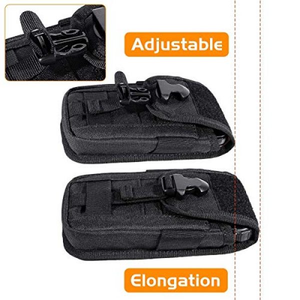 IronSeals Tactical Pouch 2 IronSeals Tactical Cell Phone Holster Pouch & Adjustable Interphone Storage Bag for Two Ways Walkie-Talkie