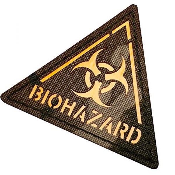 ODSP Airsoft Morale Patch 6 2 Pack Glow Dark Biohazard Patch Zombie Outbreak Response Team Resident Evil Danger Radiation Military Morale Tactical Patches Badges Appliques with Hook and Loop Fastener Backing