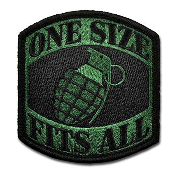BASTION Airsoft Morale Patch 1 BASTION Morale Patches (One Size Fits All, Green) | 3D Embroidered Patches with Hook & Loop Fastener Backing | Well-Made Clean Stitching | Military Patches Ideal for Tactical Bag, Hats & Vest