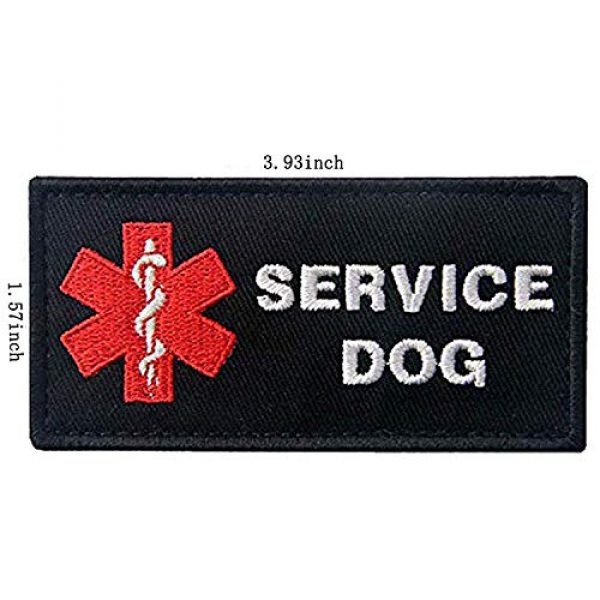 ODSP Airsoft Morale Patch 5 Service Dog No Touch No Talk, Ignore Me I'm Working, Do Not Pet Tactical Military Morale Embroidered Patches with Fastener Hook and Loop Backing