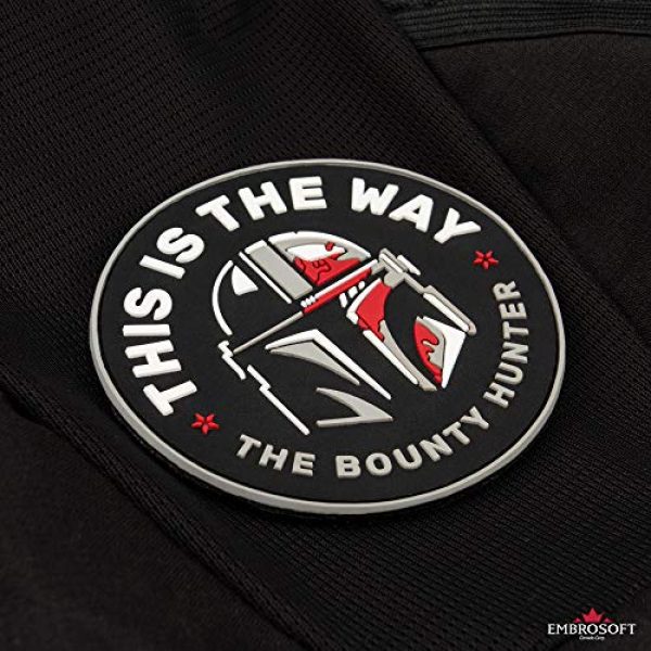 Embrosoft Airsoft Morale Patch 2 Bounty Hunter PVC Patch - This is The Way Mandalorian - Star Wars TV Series Morale Emblem - Hook/Loop Backing - Size: 3.5 x 3.5 inches